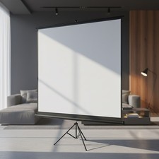 Heimkino Stativleinwand Pr&auml;sentationswand Mobil Beamer HD 152CM inkl. St&auml;nder