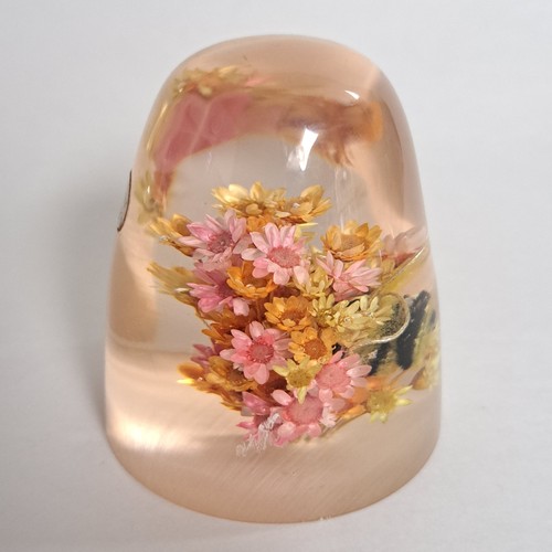 Vintage Daisyglas Plexiglas Harz Briefbeschwerer Lot echte Schmetterling Blumen Weizen - Bild 16 von 24