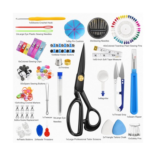 SUTQIGUI Sewing Kit for Adults with Heavy Duty Fabric Scissors, 241 Pcs Newly... - Picture 2 of 7