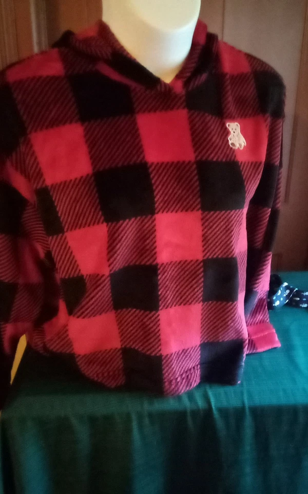 Vellón a cuadros rojo **PJ TOP TALLA L***con aplique de oso de peluche.  Nuevo sin etiquetas Foto 3 de 4