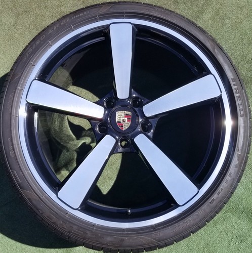 4 Factory Porsche 911 Wheels Tires 21 inch Sport Classic OEM 992 Turbo S 5 Lug - Picture 14 of 21