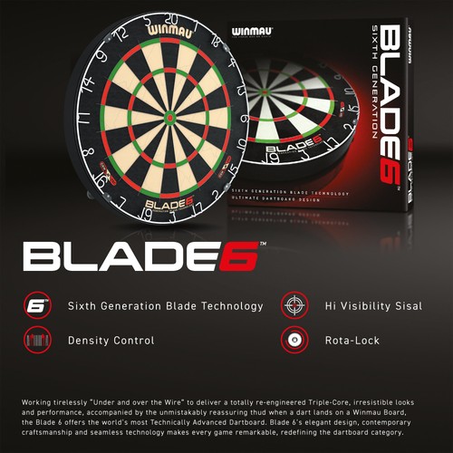Winmau Dartscheibe Dartboard Bristle Board Blade 6 - Bild 6 von 7