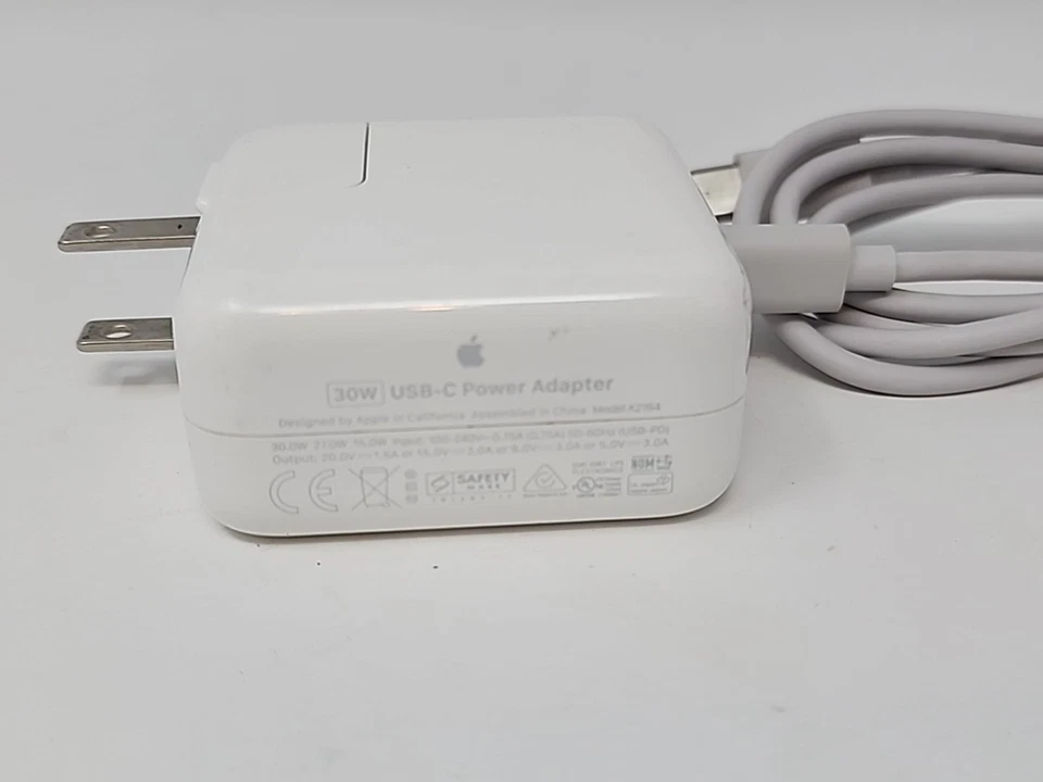 Adaptador de corriente USB-C genuino Apple 30W con cable USB-C para MacBook iPad iPhone Foto 3 de 4