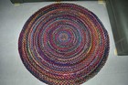 Handwoven Cotton Braided Rug Reversible Carpet Braided Modern Carpet Floor Mat