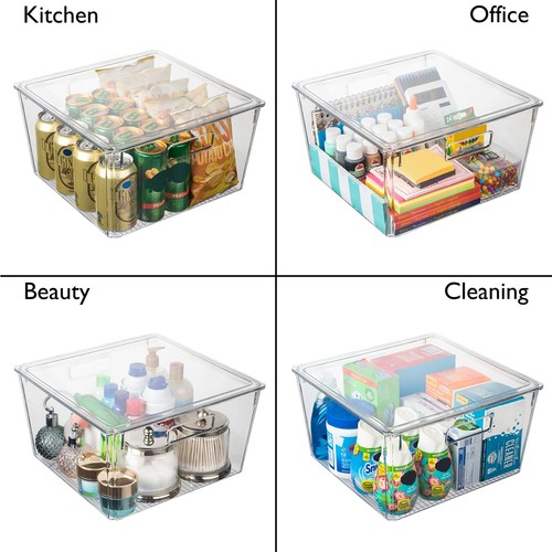 Plastic Storage Bins with Lids XL – Perfect Kitchen Organization or Pantry St... - Picture 5 of 6