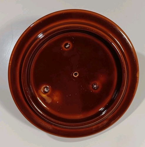 Ceramic Lid Brown Pottery Small Pot Cover 4.5 Inch - Picture 2 of 7