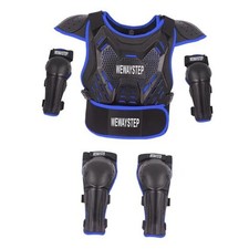 Kids' Dirt Bike Armor - Motocross Protective Gear with Chest Protector, Blue