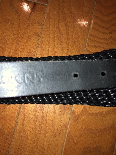 Cintura DKNY in vera pelle larga nera argento fibbia fianchi vita bassa intrecciata M L usata in ottime condizioni - Foto 7 di 7
