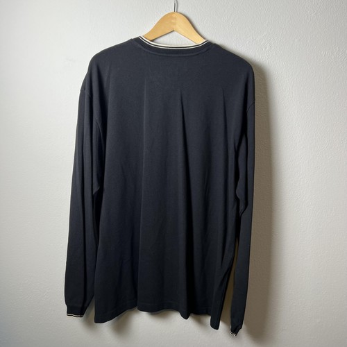 Vintage Le Collezioni Structure Sweater Mens XL V Neck Stripe Trim 90s Pullover - Picture 2 of 7