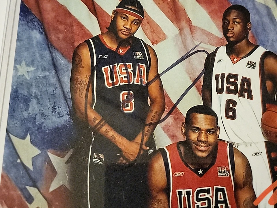 Lebron, Anthony & Wade Hand-Signed Autographed 8x10 Photograph W/COA Olympics - Image 3 of 4