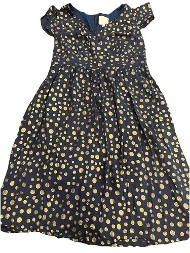 ModCloth blau und gold gepunktetes Kleid Größe 1x