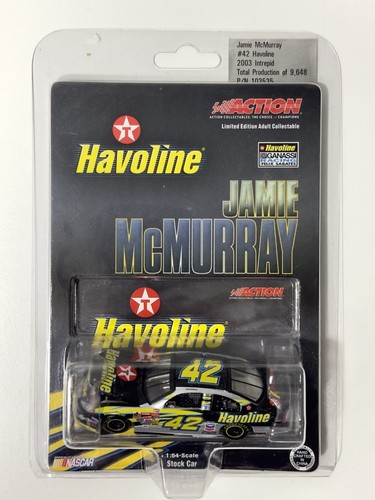 2003 Jamie McMurray #42 Havoline 1/64 Scale NASCAR Diecast Action Hood Open NEW - Picture 2 of 3