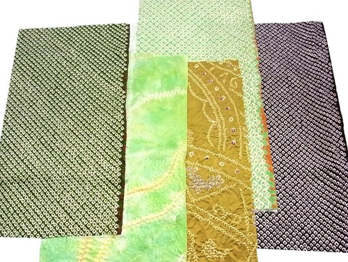 s023_Bundle, Japanese Kimono Silk Fabric Set, 9 pieces - Picture 7 of 8