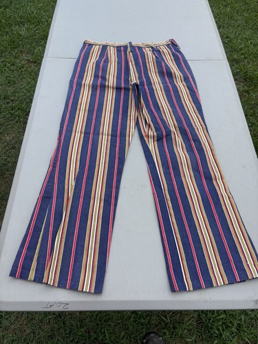 Vintage Custom Made Striped Pants 60s 70s Cowgirl Rock N Roll Style - Picture 7 of 13