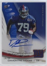 2013 Topps Platinum Rookie Refractors Blue /99 Damontre Moore #A-DMO Auto 0v0
