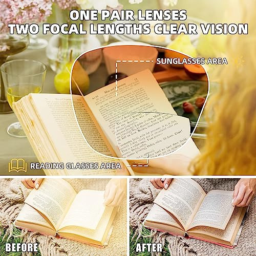 3 Pack Bifocal Reading Sunglasses for Women Fashion Cateye Sun Readers - Picture 4 of 7
