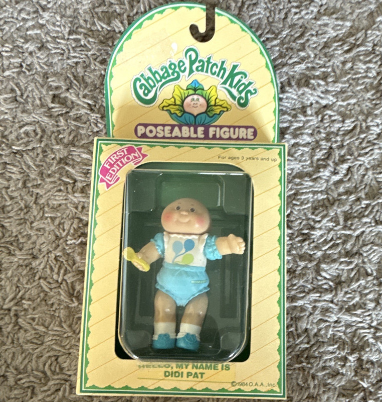 Cabbage Patch Kids Didi Pat First Edition 4in Poseable Figure Signed