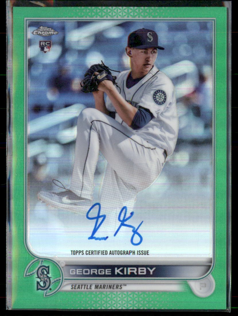 2022 Topps Chrome #RA-GK George Kirby Rookie Autographs Green Refractor Auto /99