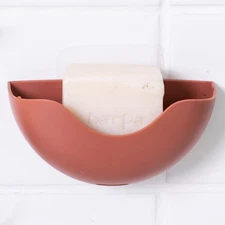 3 PCS Bathtub Soap Box Punch-free Wall-mounted Dish Shower Bathroom Sink Tray