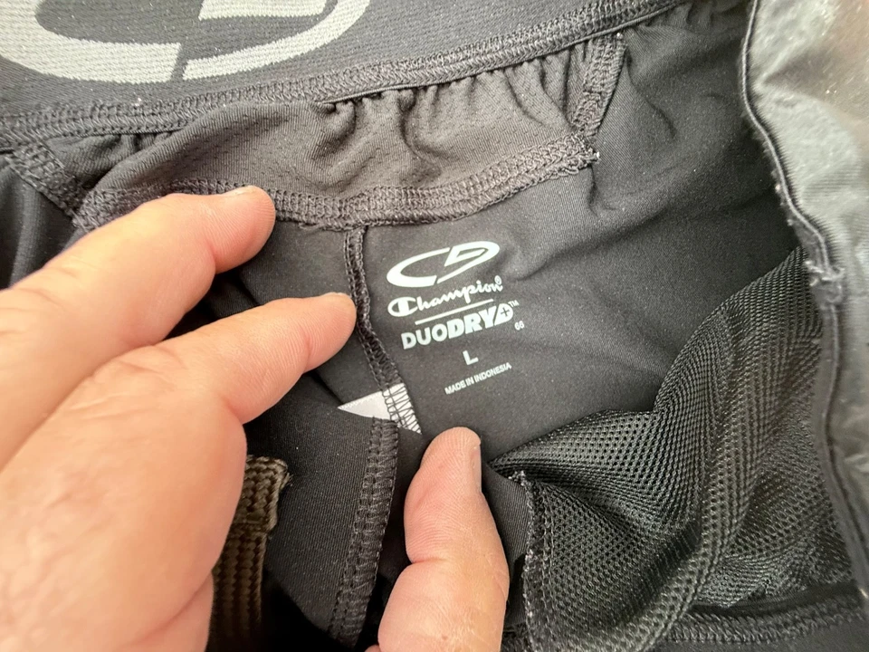 Champion Shorts Mens L BLACK  Camo Camouflage Double Dry Athletic Gym F2 - Image 4 of 4