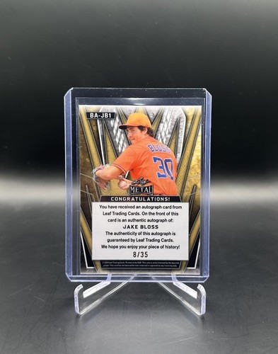 2024 Leaf Metal - Autographs - Jake Bloss #BA-JB1 - Silver Prismatic 8/35 - RC - 第 2/2 張圖片