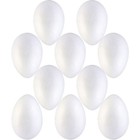 10 Pcs Polystyrene Eggs for Craft Decoration Foams Decorative