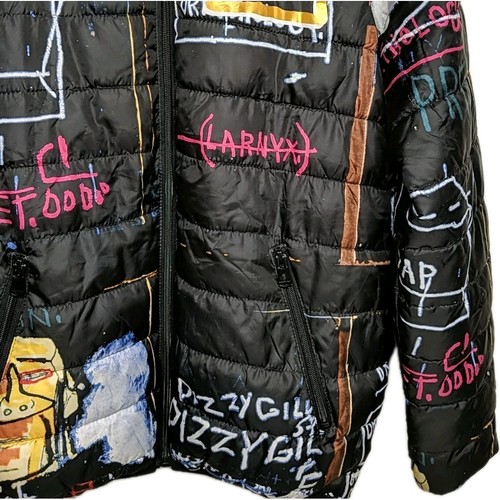 Member's Only Jean-Michel Basquiat Men Apparel Small Puffer Jacket Small Black S - Picture 5 of 16