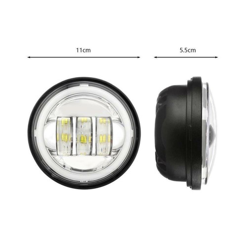 Chrome 4.5" Fog Passing Light Lamp With Housing Bracket For Yamaha V-Star XVS - Picture 7 of 12