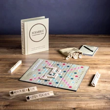 Scrabble Vintage Bookshelf Edition by WS Game Company Deluxe Board Game Book NEW
