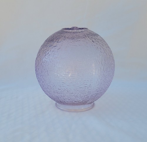 Vintage6" Purple Amethyst Glass Lamp Shade With Daisy