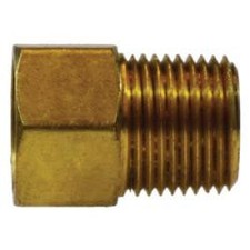 12049 Adapter, 3/8 in Female Inverted Flared x 3/8 in Male NPTF, Brass (3 Pack)