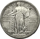 1917-D Type 1 Standing Liberty Silver Quarter in a SAFLIP® - VF- (Fine+) Details