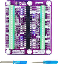 Breakout Board for Raspberry Pi with GPIO Status LED and Terminal Block Shield H