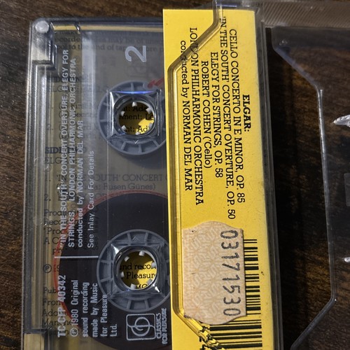 Elgar Cello Concerto Cassette Tape Classic For Pleasure John Player Sponsorship  - Picture 3 of 3