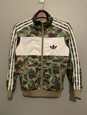 Adidas X A Bathing Ape Track Suit Jacket Camo Size Small (D411)