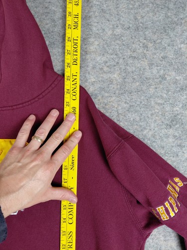 Vintage Central Michigan Chippewa Hoodie Sweatshirt Damen XXL 27x25 Faded LESEN - Bild 9 von 18