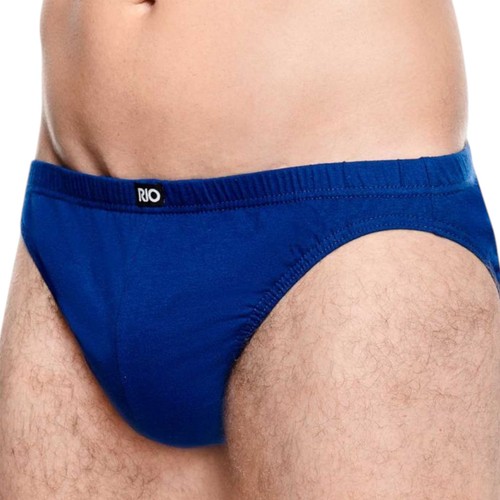 7 x Mens Rio Hipster Brief Cotton Underwear Multi Blue Jocks - Picture 4 of 8
