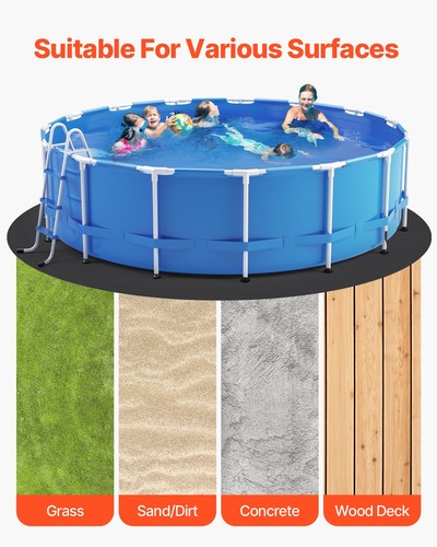 VEVOR 12ft Round Pool Liner Pad for Above Ground Pools Heavy Duty Pool Mat - Picture 6 of 12