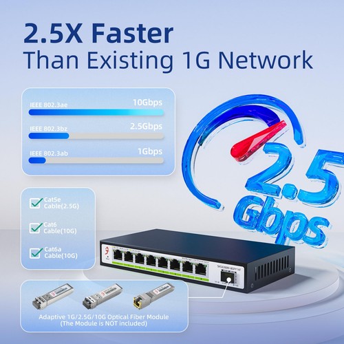 8 Port 2.5G Web Managed Ethernet Switch with 10G SFP+, Support LACP/VLAN/QoS/... - Picture 6 of 8