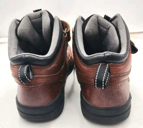 Dr Comfort Ranger Hiking Work Boots Mens 13 Brown Leather Ankle Cushioned Shoe - Picture 2 of 12
