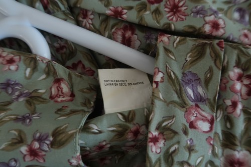 Vintage Melissa Harper 80s Prairie Cottagecore Floral Dress Modest Green Size 12 - Picture 12 of 12