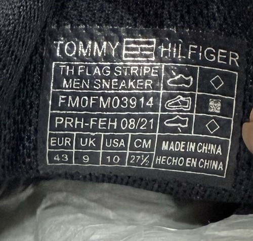 Tommy Hilfiger TH Flag Stripe White Shoes Sneakers Mens Size US 10 (EUR43)✅ - Picture 8 of 11