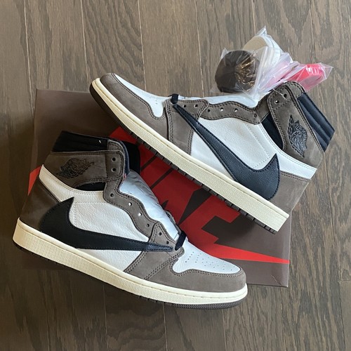 Air Jordan 1 Retro High Travis Scott Nike CD4487-100 Mocha 100% Authentic - 第 1/8 張圖片