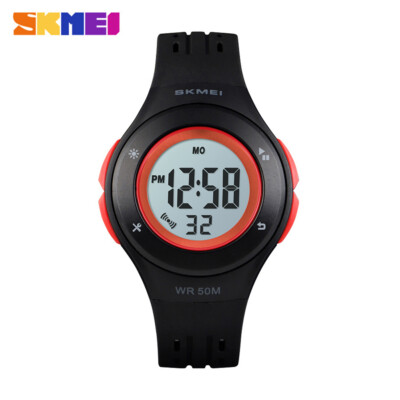 SKMEI 1455 Kinder LED Sportuhr 50m Wasserdicht Karton Digital Armbanduhr 3DFE