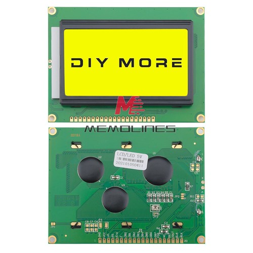 DC5V 12864 LCD Display Module 128x64 Dots Graphic Matrix Yellow White Blue USA - Picture 14 of 15