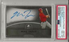 2010 BOWMAN PLATINUM PROSP #BPAMT MIKE TROUT, PSA 8 NM-MT, AUTO, RC ROOKIE, L@@K