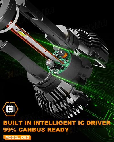 2* D2S D2R Bombilla de Faro LED Reemplazar HID Xenón Super Blanco 6000K Kit de Conversión - Imagen 5 de 11