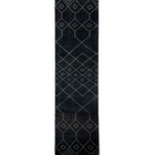 Handmade (2'9" x 9'4") Black Scandinavian Afghan Wool Runner Rug for Hallway