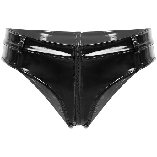 Sexy Womens Wetlook Shiny PVC Leather Thongs G-string Panties Knickers AU - Picture 7 of 40