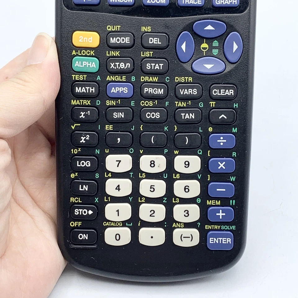 Texas Instruments TI-83 Plus Graphing Calculator  Black Tested/Works W/ Cover - Image 3 of 4